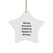 Funny Hiking Star Ornaments Gifts from Men to Friends for Christmas Hiking Adventures, Stabbing People Is Wrong. - Image 1