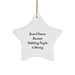Funny Board Games Christmas Unique Gifts for Friends from Men, Star Ornament because 'Board Games Because Stabbing People Is Wrong.' - Image 1