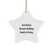 Funny Card Games Gifts for Men from Friends, Star Ornament for Christmas Unique Decorations Because Stabbing People Is Wrong. - Image 1