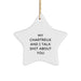 Funny Chartreux Cat Lover Gifts from Friends for Christmas Unique Star Ornament, My Chartreux And I Talk Shit About You Quotes - Image 1