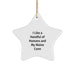 Funny Maine Coon Cat Christmas Unique Gifts from Friends and Family - I Like A Handful Of Humans And My Maine Coon Star Ornament - Image 1