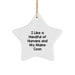 Funny Maine Coon Cat Christmas Unique Gifts from Friends for Maine Coon Cat Lovers, Star Ornament, I Like A Handful Of Humans And My Maine Coon - Image 1