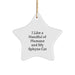 Funny Sphynx Cat Star Ornament Gifts for Men Women Friends Family This Christmas Unique Star Decoration 'I Like A Handful Of Humans And My Sphynx Cat' - Image 1