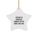 Funny Gift for Aerospace Engineer Friends - Unique Star Ornament, Christmas Unique Gifts from Friends, Funny Quote I Became An Aerospace Engineer For The Money And Fame - Image 1