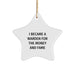 Funny Warden Star Ornament Gift for Men Women Friends Family Christmas - Image 1