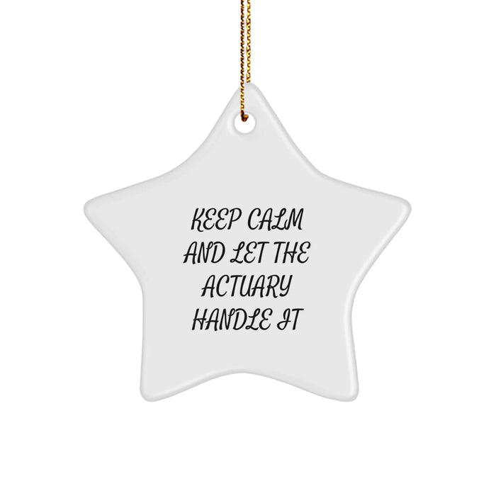 Funny Actuary Star Ornament Gifts from Friends and Family for Actuary, Christmas Unique Gifts - Image 1