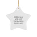 Funny Banker Gifts from Men Christmas Unique Star Ornament Keep Calm And Let The Banker Handle It for Banker - Image 1