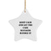 Funny Case Manager Gifts, Inspirational Star Ornament for Case Manager, Keep Calm and Let the Case Manager Handle It Christmas Unique Gifts from Friends - Image 1