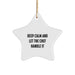 Funny Chef Gifts for Men - Keep Calm and Let the Chef Handle It Star Ornament, Unique Christmas Decorations for Home, Gift from Men to Chef Friends - Image 1