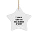 Funny Nana Gifts from Men to Nana, 'I Think Me Being Your Nana Is Enough Of A Gift' Star Ornament, White, 3.25" Tall, Christmas Unique Gifts - Image 1