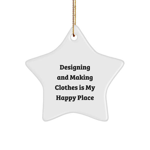 Designing and Making Clothes Gifts from Friends for Christmas - Star Ornament with Funny Quote - Image 1