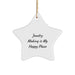 Jewelry Making Gifts from Friends, 'Jewelry Making Is My Happy Place' Inspirational Star Ornament for Christmas - Image 1