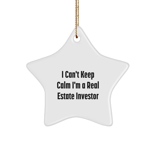 Funny Real Estate Investor Star Ornament Gifts from Friends for Christmas Unique Star Shaped Decorations - Image 1