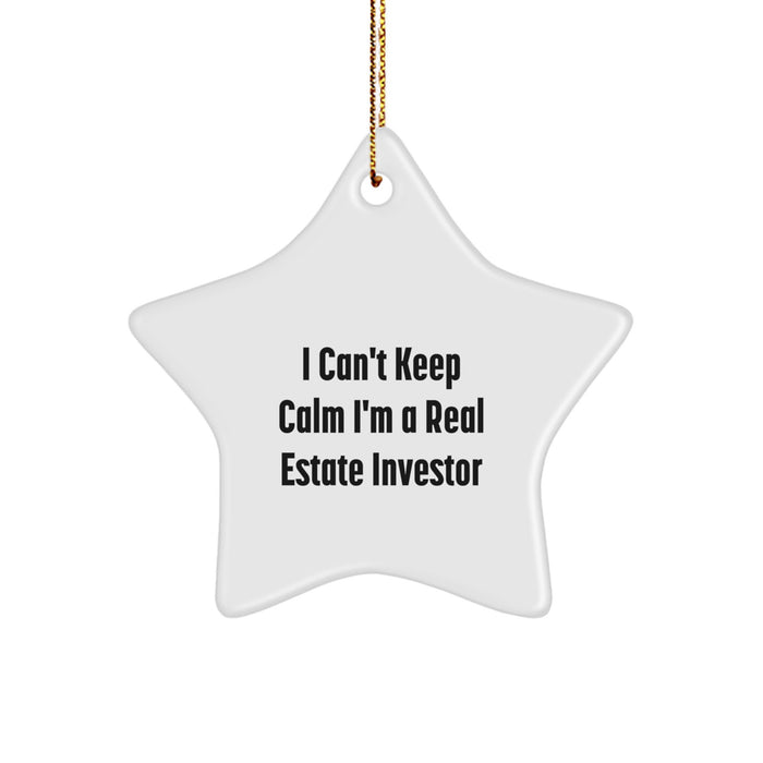 Funny Real Estate Investor Star Ornament Gifts from Friends for Christmas Unique Star Shaped Decorations - Image 1