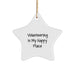 Volunteering Is My Happy Place, Star Ornament Gifts for Volunteering Enthusiasts from Friends, Funny Christmas Unique Gifts from Coworkers to Family - Image 1