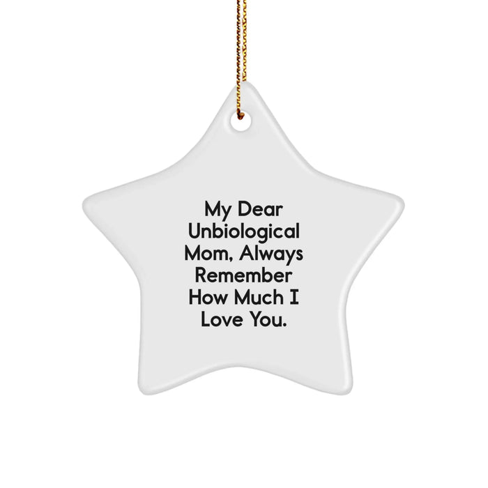 Funny Star Ornament Gifts for Unbiological Mom from Family, Christmas Unique Gifts for Her - Image 1