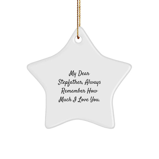 Funny 'My Dear Stepfather' Star Ornament Gift from Family on Christmas to Decorate Your Home - Image 1