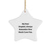 Funny Stepdad Gifts for Him, Always Remember How Much I Love You. Quotes Star Ornament, Gold Cord, White, Christmas Unique Gifts from Family - Image 1