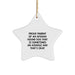 Funny Afghan Hound Dog Gifts for Christmas, Star Ornament with Proud Quote, Gifts from Friends to Family - Image 1