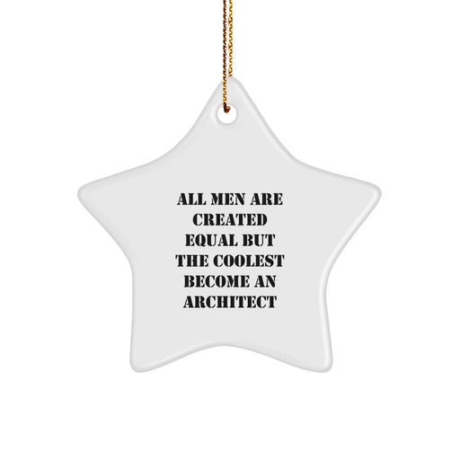 Funny Architect Star Ornament Gifts from Men to Friends and Family for Christmas Unique Presents - Image 1