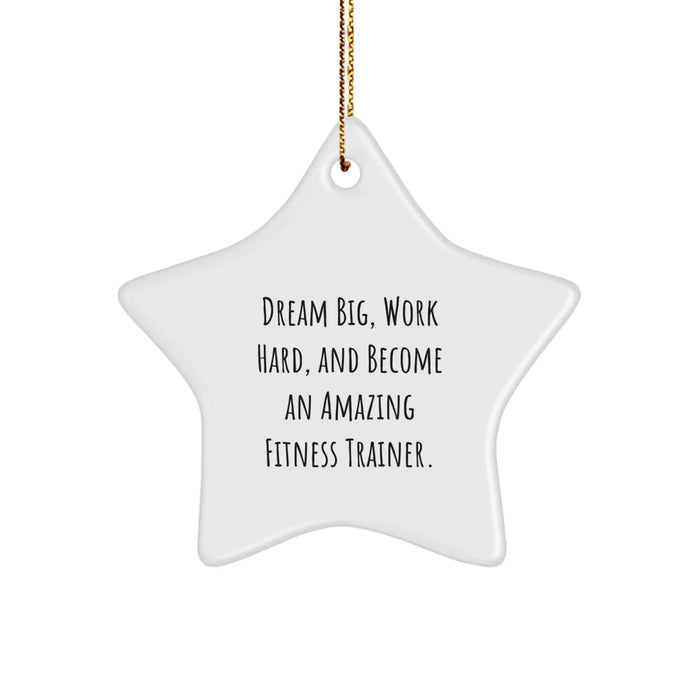 Inspirational Fitness Trainer Star Ornament Gifts from Friends for Fitness Trainers, Perfect for Christmas Unique Gifts - Image 1
