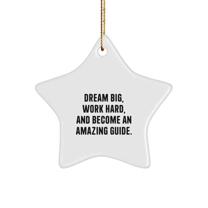 A Guide to Success Star Ornament, Funny Inspirational Gift for Guides, Men, Women, Christmas Unique Gifts from Friends, Family - Image 1
