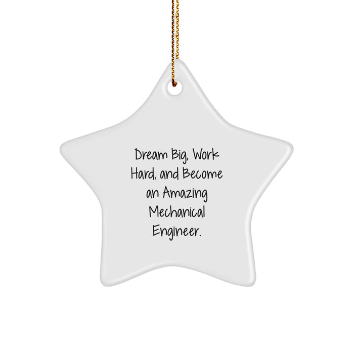 Inspirational Gifts for Mechanical Engineer Friends and Family, Unique Star Ornament with Funny Quote, Christmas Unique Gifts from Men to Women - Image 1