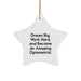 Inspirational Optometrist Christmas Star Ornament Gifts from Family, Friends, or Coworkers to Amazing Optometrist, Men, or Women, Dream Big, Work Hard - Image 1