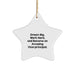 Funny Inspirational Vice-principal Gifts from Men, Gifts for Vice-principal, Star Ornament, Christmas Unique Gifts with Dream Big Quote - Image 1