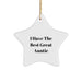 Funny Auntie Gifts from Family, 'I Have The Best Great Auntie' Star Ornament for Christmas, Unique Gifts for Auntie - Image 1