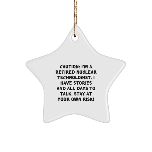 Funny Nuclear Technologist Christmas Star Ornament Gifts from Friends to Family - Image 1