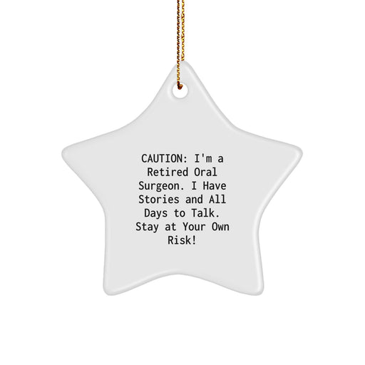 Funny Oral Surgeon Star Ornament Gifts from Friends, Christmas Unique Gifts for Oral Surgeon Men, Star Ornament Decorations - Image 1