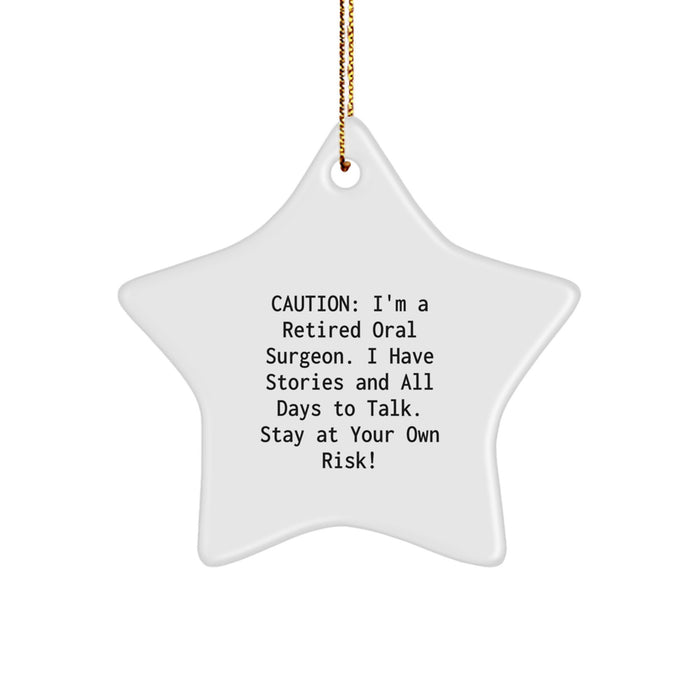 Funny Oral Surgeon Star Ornament Gifts from Friends, Christmas Unique Gifts for Oral Surgeon Men, Star Ornament Decorations - Image 1