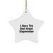 Funny Stepmom Gifts - 'I Have The Best Great Stepmother' Star Ornament, Perfect for Christmas - Image 1