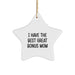 Funny Bonus Mom Star Ornament Gifts from Family, Great Christmas Unique Gifts for Bonus Mom - Image 1