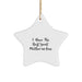 Funny Mom-in-law Gifts from Men for Christmas - 'I Have The Best Great Mom-in-law' Star Ornament, Perfect for Family or Coworkers - Image 1