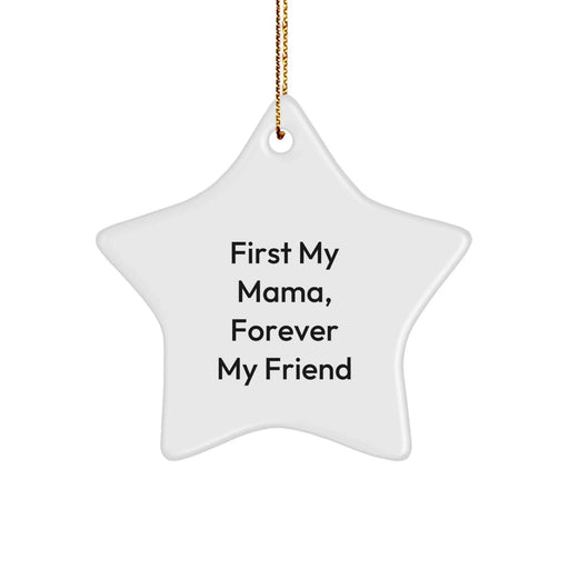 Funny Mama Star Ornament Gifts from Men to Mama for Christmas Unique Decorations-Star Shaped MDF with Sublimation - Image 1
