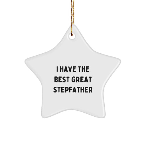 Funny Stepfather Gifts from Men to Great Stepfather, I Have The Best Stepfather Star Ornament for Christmas Unique Gifts - Image 1