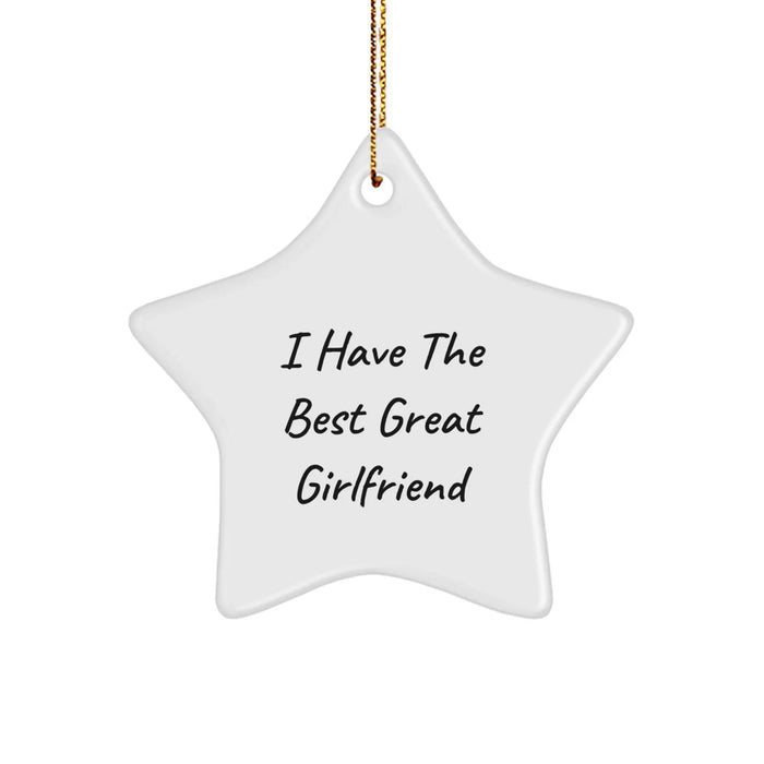 Funny Sweetheart Gifts from Men - Best Star Ornament 'I Have The Best Great Sweetheart' for Christmas Unique Gifts for Sweetheart - Image 1