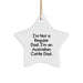 Funny Australian Cattle Dog Gifts from Dad for Christmas Unique Star Ornaments - Men, Family, Coworkers - Image 1