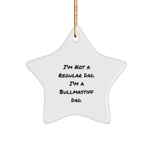 Funny Bullmastiff Dad Gifts from Men to Family for Christmas Unique Star Ornament - Image 1