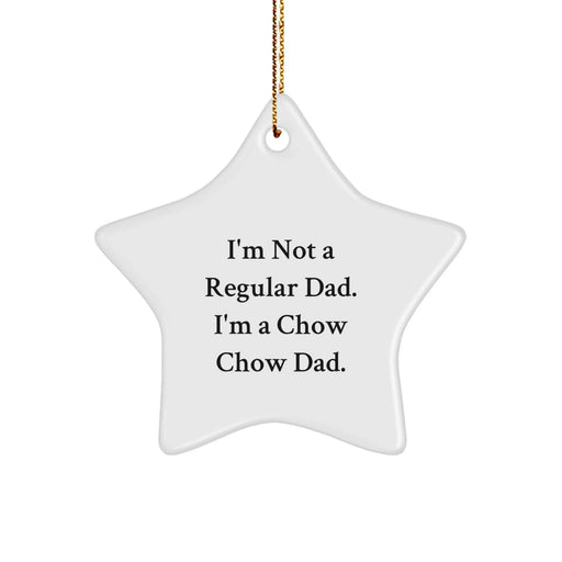 Funny Chow Chow Dog Gifts from Dad for Christmas - Star Ornament for Men or Women Friends Family - Image 1
