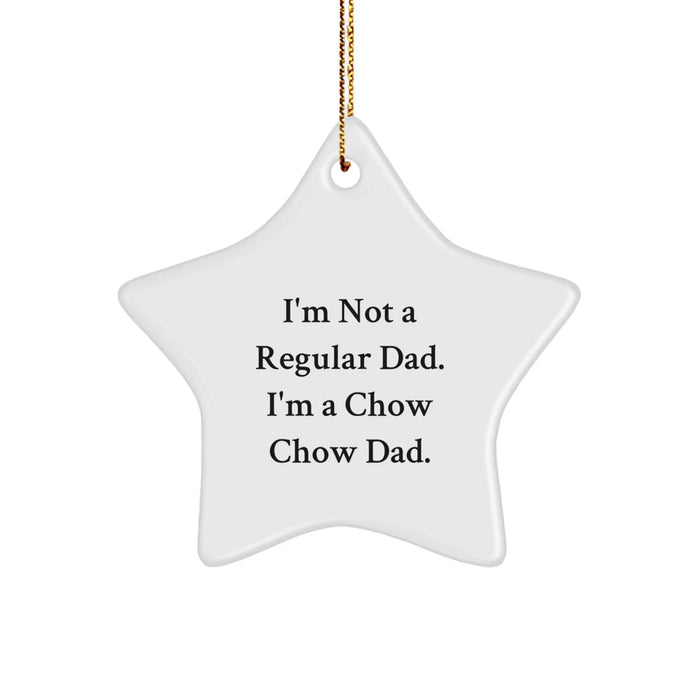 Funny Chow Chow Dog Gifts from Dad for Christmas - Star Ornament for Men or Women Friends Family - Image 1