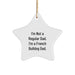 Funny French Bulldog Dad Gifts for Men from Family - French Bulldog Star Ornament, White Star Shaped Decorative Hanging - Image 1