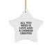 Chinese Crested Dog Star Ornament Gifts from Men to Chinese Crested Dog Lovers, Inspirational Christmas Unique Gifts - Image 1