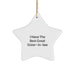 Funny Sister-in-law Gifts from Men to 'I Have The Best Great Sister-in-law' Star Ornament for Christmas - Image 1