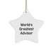 Funny Advisor Gifts from Friends for World's Greatest Advisors - Star Ornament, Christmas Unique Presents - Image 1