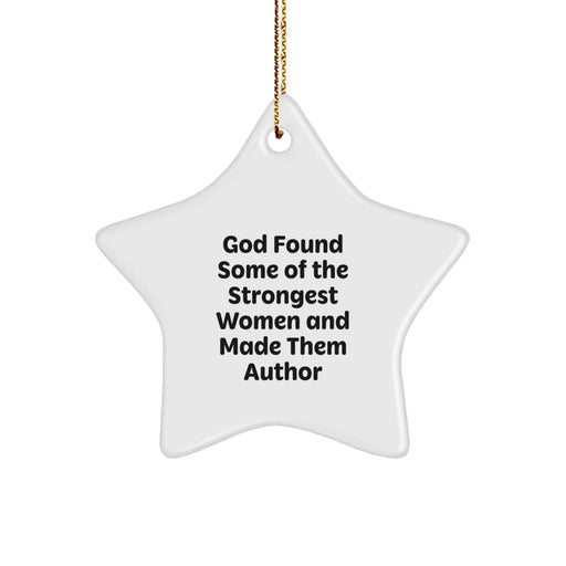 Funny Author Gifts, Star Ornament for Author Lovers, Christmas Unique Gifts from Friends, Author Star Ornament for Women - Image 1
