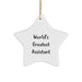 Funny Assistant Gifts from Family, World's Greatest Assistant Star Ornament for Christmas Unique Gifts - Image 1