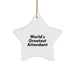 Funny Attendant Gifts from Friends for Attendants, World's Greatest Star Ornament, Christmas Unique Gifts - Image 1
